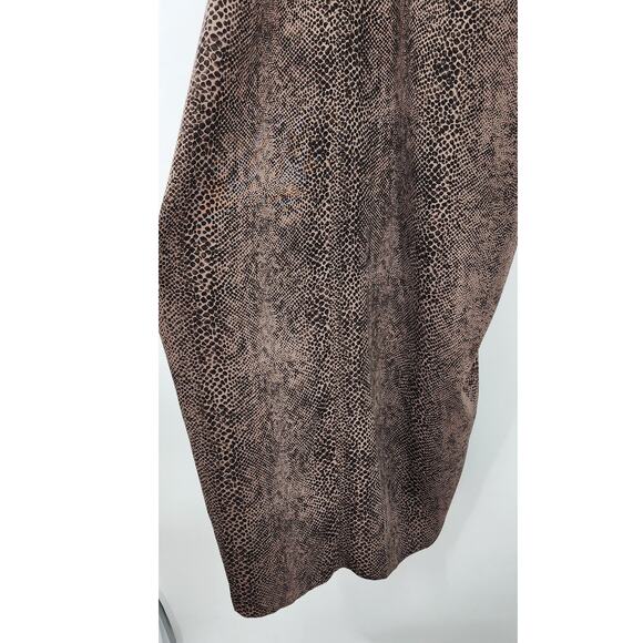 BLUZAT‎ Vest Viscose Snakeskin Wrap Cardigan Duster Tie Belt Brown Wrap DressXL - Picture 6 of 11